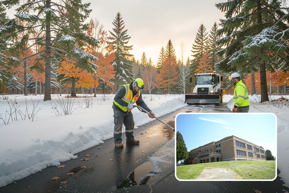 Shopping Center Sidewalk Clearing in Maple Valley, King County, WA - Full storefront corridor cleared for every tenant equally