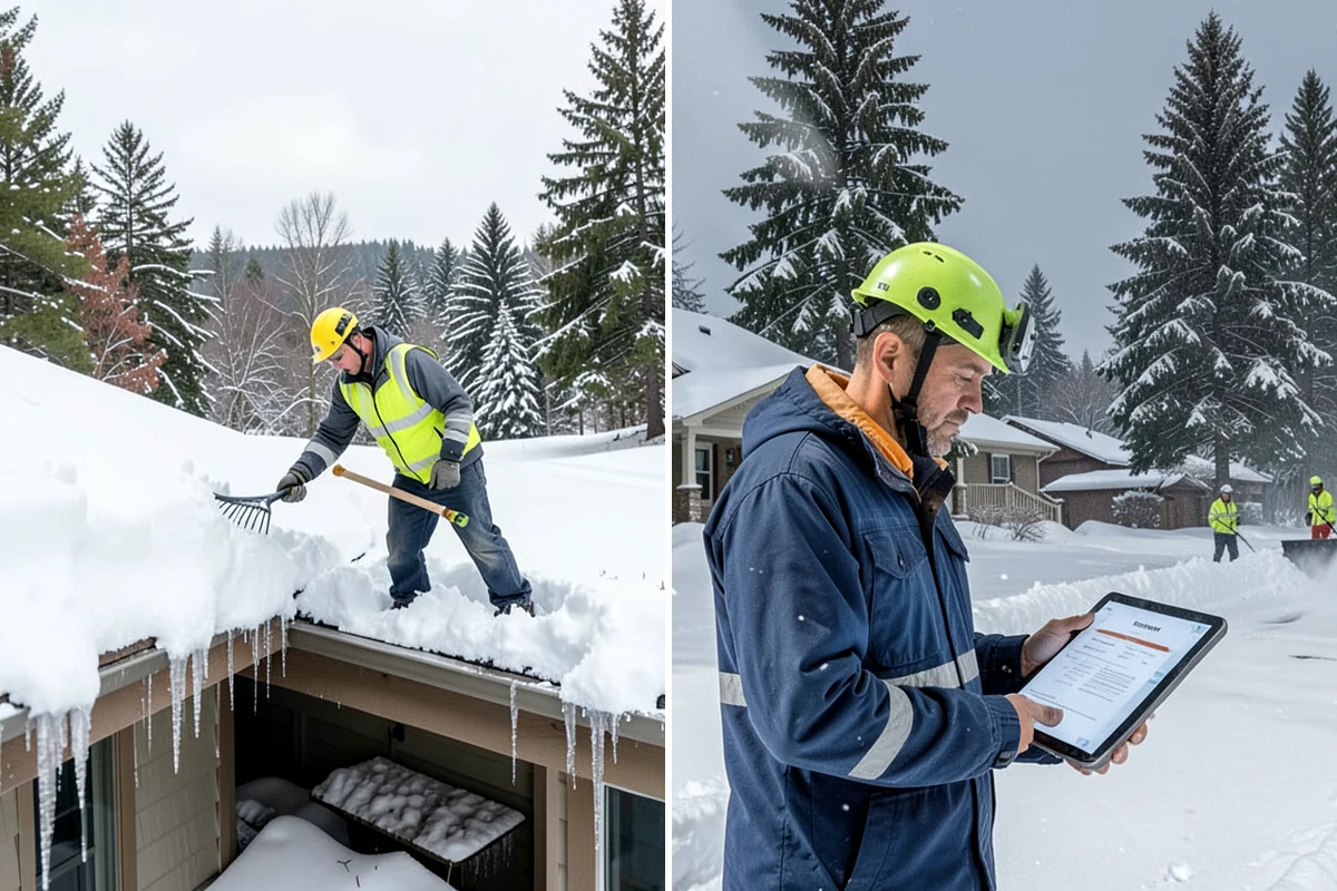 Shopping Center Sidewalk Clearing in Maple Valley, King County, WA - Clear the full storefront corridor to walkable width