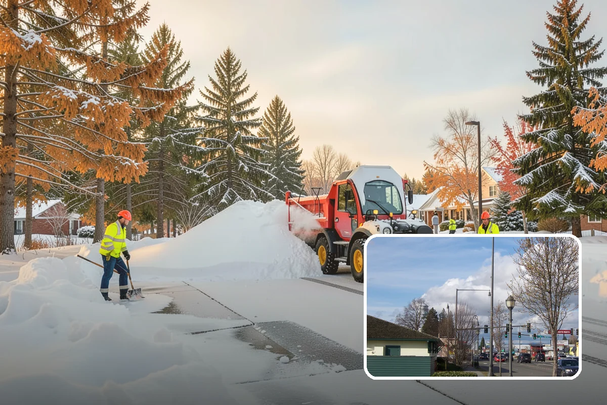 Shopping Center Sidewalk Clearing in Marysville, Snohomish County, WA - Full storefront corridor cleared for every tenant equally