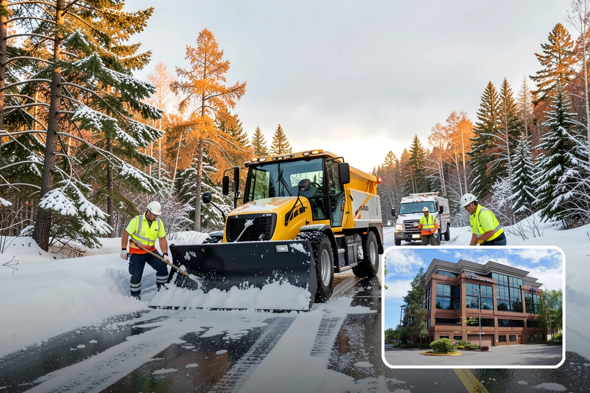 Shopping Center Sidewalk Clearing in Mountlake Terrace, Snohomish County, WA - Full storefront corridor cleared for every tenant equally