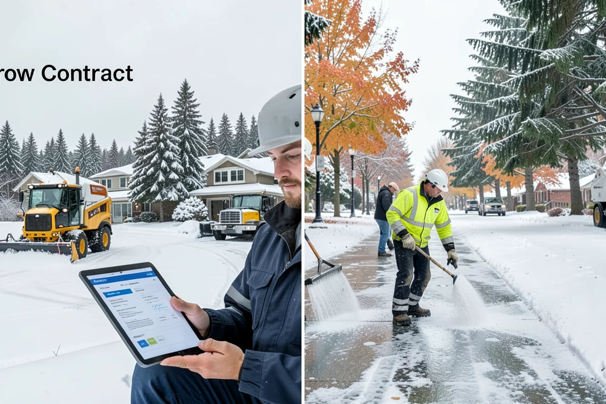 Shopping Center Sidewalk Clearing in Normandy Park, King County, WA - Clear the full storefront corridor to walkable width