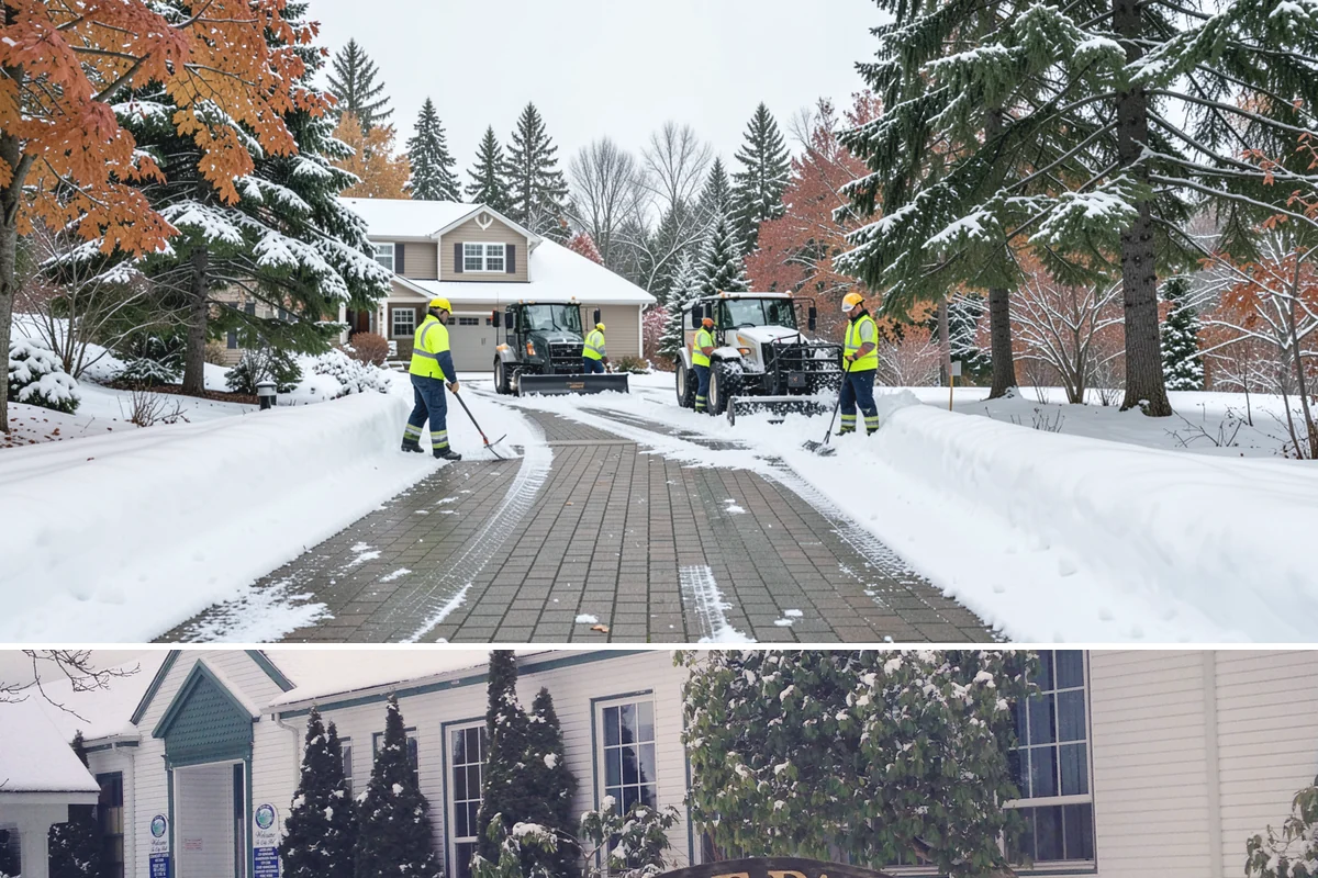 Shopping Center Sidewalk Clearing in Pacific, King County, WA - Shopping center demand peaks from late November through February, when holiday foot traffic and daytime thaw-refreeze rebuild...