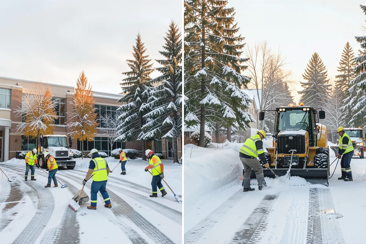 Shopping Center Sidewalk Clearing in Skykomish, King County, WA - Clear the full storefront corridor to walkable width