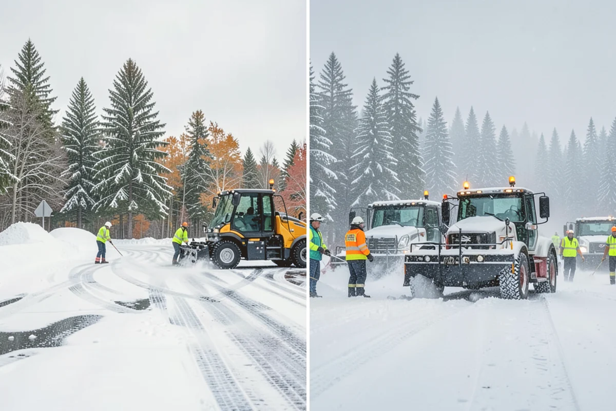 Shopping Center Snow Hauling in Algona, King County, WA - We assess pile locations and the parking they're blocking