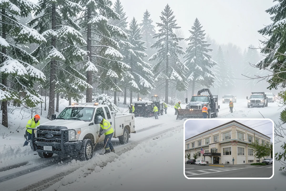 Shopping Center Snow Hauling in Anacortes, Skagit County, WA - Reclaims parking stalls lost to pushed snow piles
