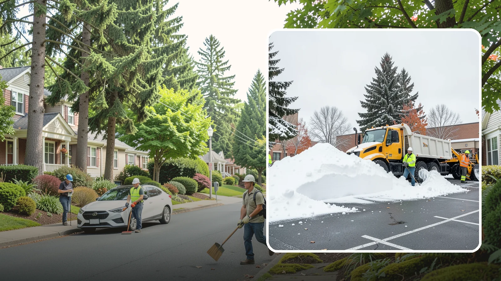 Shopping Center Snow Hauling in Beaux Arts Village, King County, WA - We haul accumulated snow off shopping centers when piles start consuming the parking and sightlines customers need.