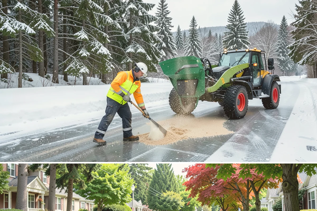 Shopping Center Snow Hauling in Beaux Arts Village, King County, WA - Hauling becomes necessary after successive snow events or when thaw-refreeze cycles turn piles into ice mounds that won't melt on...
