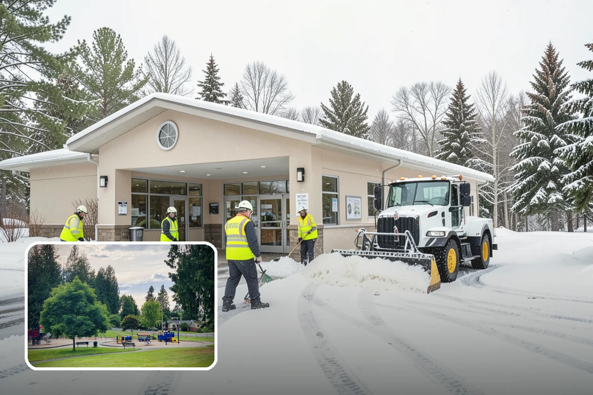 Shopping Center Snow Hauling in Bonney Lake, Pierce County, WA - Reclaims parking stalls lost to pushed snow piles