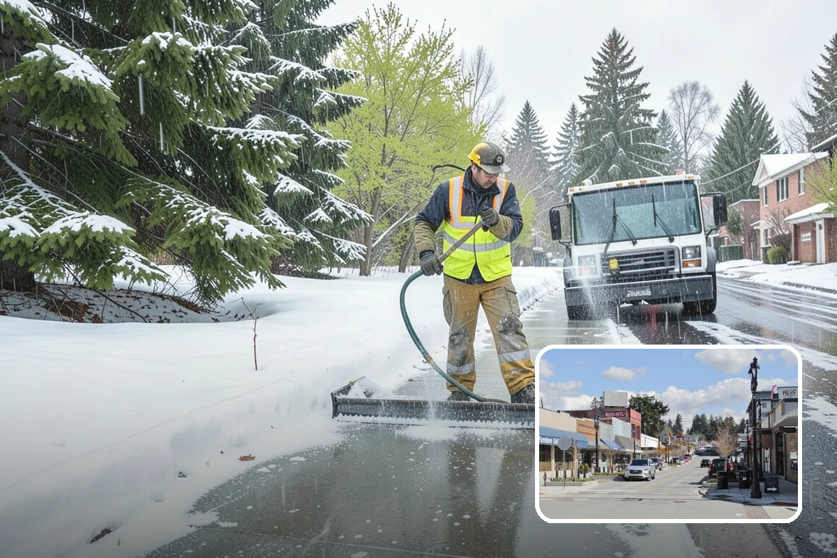 Shopping Center Snow Hauling in Bothell, King County, WA - Reclaims parking stalls lost to pushed snow piles