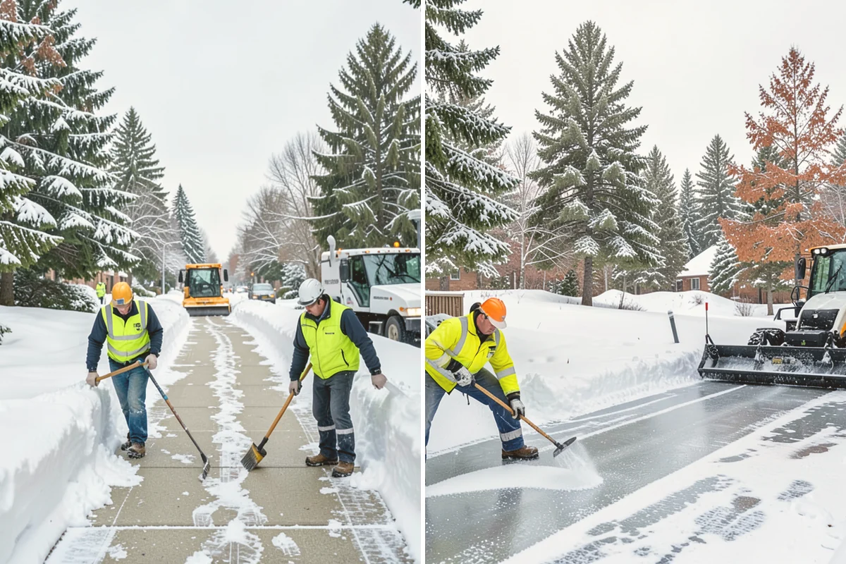 Shopping Center Snow Hauling in Bothell, King County, WA - We assess pile locations and the parking they're blocking