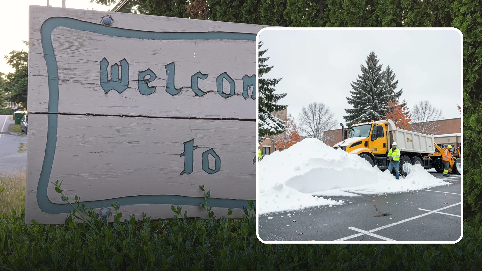 Shopping Center Snow Hauling in Brier, Snohomish County, WA - We haul accumulated snow off shopping centers when piles start consuming the parking and sightlines customers need.