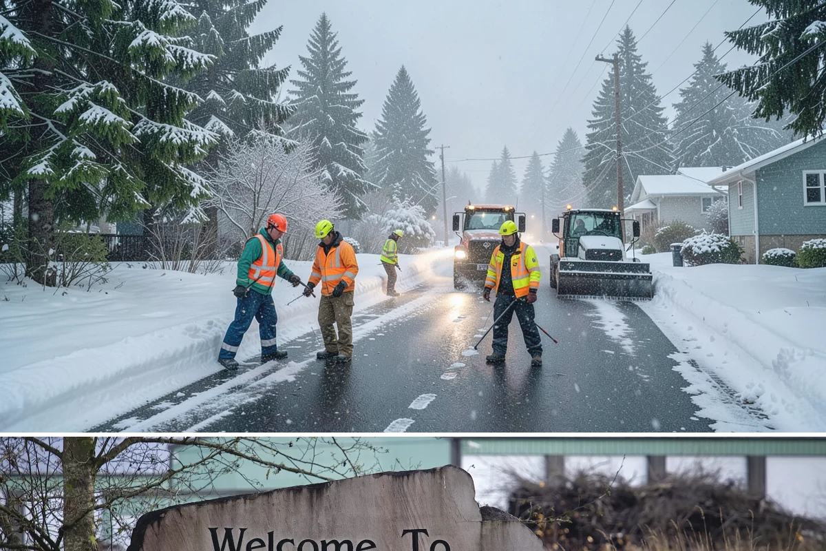 Shopping Center Snow Hauling in Buckley, Pierce County, WA - Hauling becomes necessary after successive snow events or when thaw-refreeze cycles turn piles into ice mounds that won't melt on...