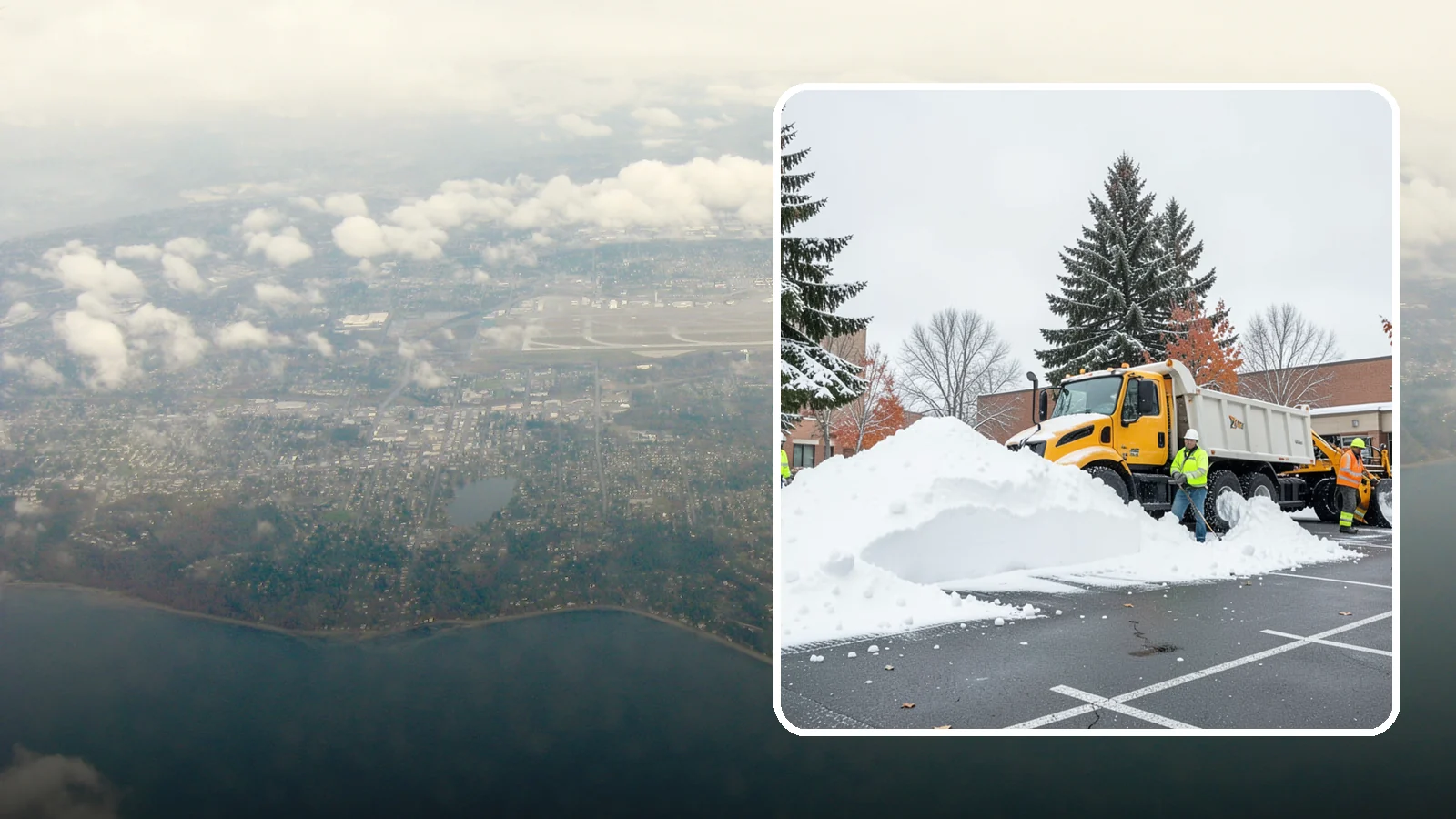 Shopping Center Snow Hauling in Burien, King County, WA - We haul accumulated snow off shopping centers when piles start consuming the parking and sightlines customers need.