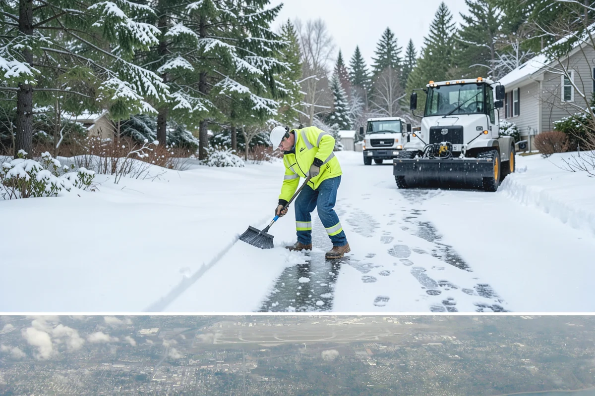 Shopping Center Snow Hauling in Burien, King County, WA - Hauling becomes necessary after successive snow events or when thaw-refreeze cycles turn piles into ice mounds that won't melt on...