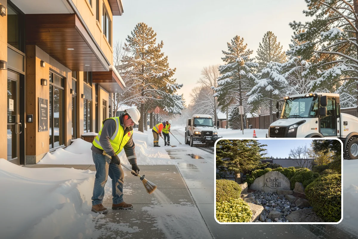 Shopping Center Snow Hauling in Clyde Hill, King County, WA - Reclaims parking stalls lost to pushed snow piles