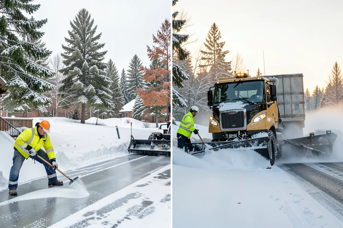 Shopping Center Snow Hauling in Clyde Hill, King County, WA - We assess pile locations and the parking they're blocking