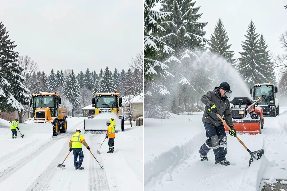 Shopping Center Snow Hauling in Concrete, Skagit County, WA - We assess pile locations and the parking they're blocking