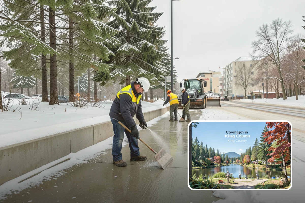 Shopping Center Snow Hauling in Covington, King County, WA - Reclaims parking stalls lost to pushed snow piles