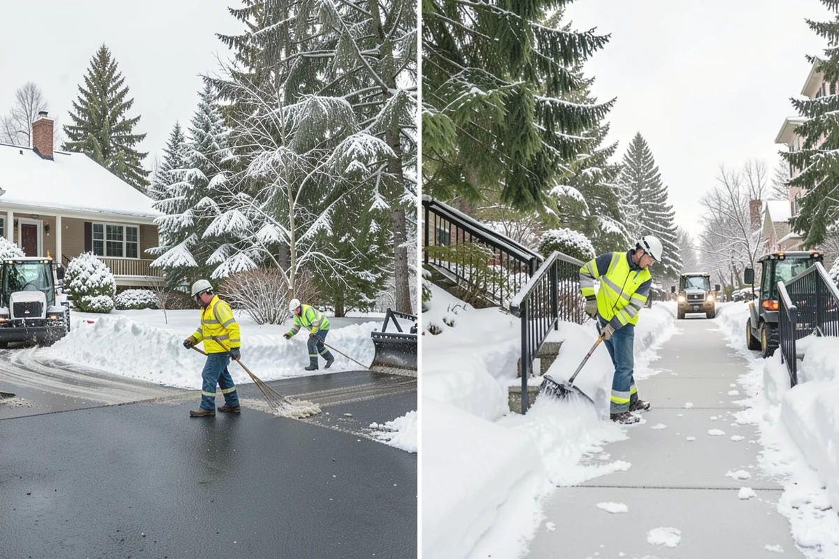 Shopping Center Snow Hauling in Covington, King County, WA - We assess pile locations and the parking they're blocking