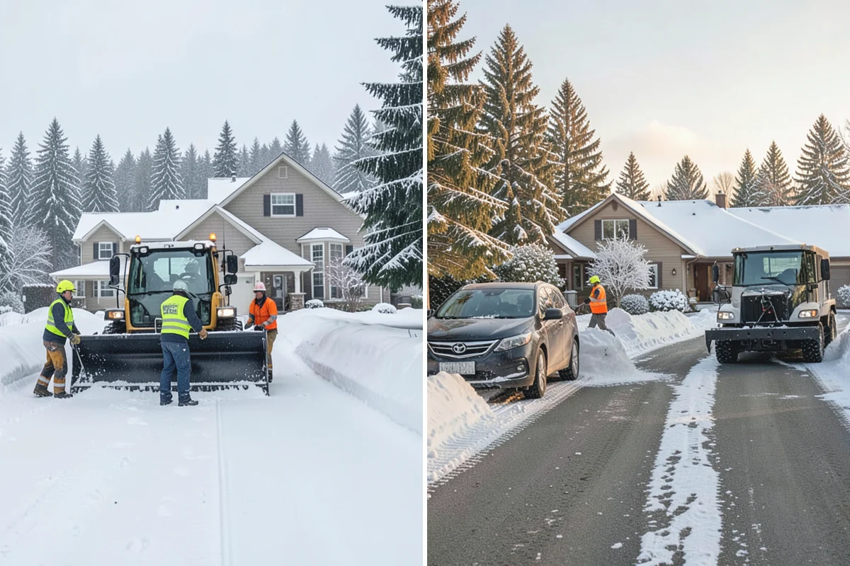 Shopping Center Snow Hauling in Darrington, Snohomish County, WA - We assess pile locations and the parking they're blocking
