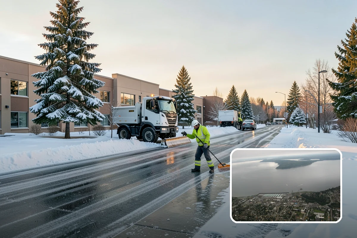 Shopping Center Snow Hauling in Des Moines, King County, WA - Reclaims parking stalls lost to pushed snow piles