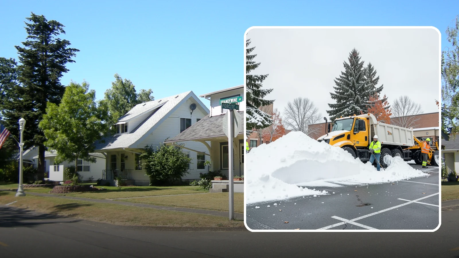 Shopping Center Snow Hauling in DuPont, Pierce County, WA - We haul accumulated snow off shopping centers when piles start consuming the parking and sightlines customers need.