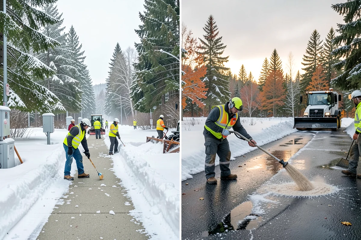 Shopping Center Snow Hauling in DuPont, Pierce County, WA - We assess pile locations and the parking they're blocking