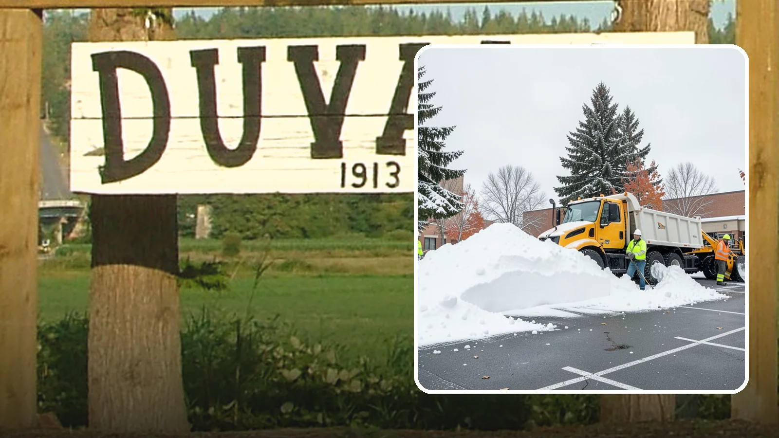 Shopping Center Snow Hauling in Duvall, King County, WA - We haul accumulated snow off shopping centers when piles start consuming the parking and sightlines customers need.