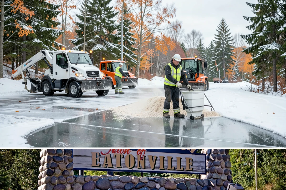 Shopping Center Snow Hauling in Eatonville, Pierce County, WA - Hauling becomes necessary after successive snow events or when thaw-refreeze cycles turn piles into ice mounds that won't melt on...