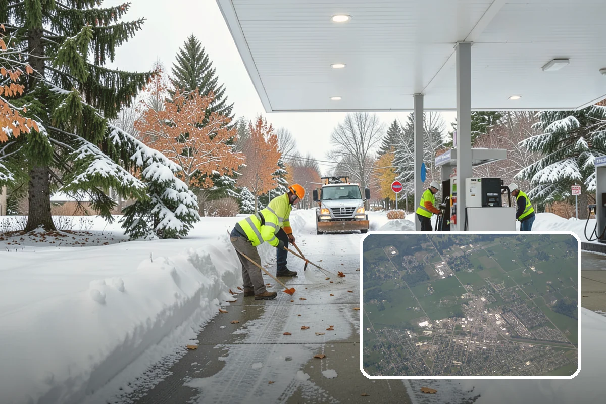 Shopping Center Snow Hauling in Enumclaw, King County, WA - Reclaims parking stalls lost to pushed snow piles