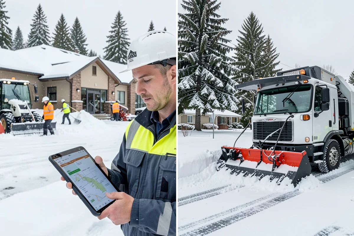 Shopping Center Snow Hauling in Enumclaw, King County, WA - We assess pile locations and the parking they're blocking