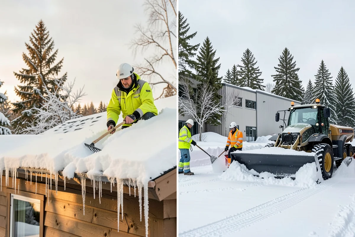 Shopping Center Snow Hauling in Everett, Snohomish County, WA - We assess pile locations and the parking they're blocking