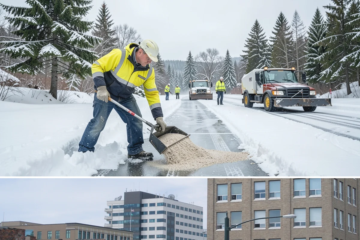 Shopping Center Snow Hauling in Everett, Snohomish County, WA - Hauling becomes necessary after successive snow events or when thaw-refreeze cycles turn piles into ice mounds that won't melt on...