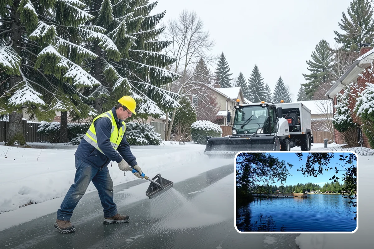 Shopping Center Snow Hauling in Federal Way, King County, WA - Reclaims parking stalls lost to pushed snow piles