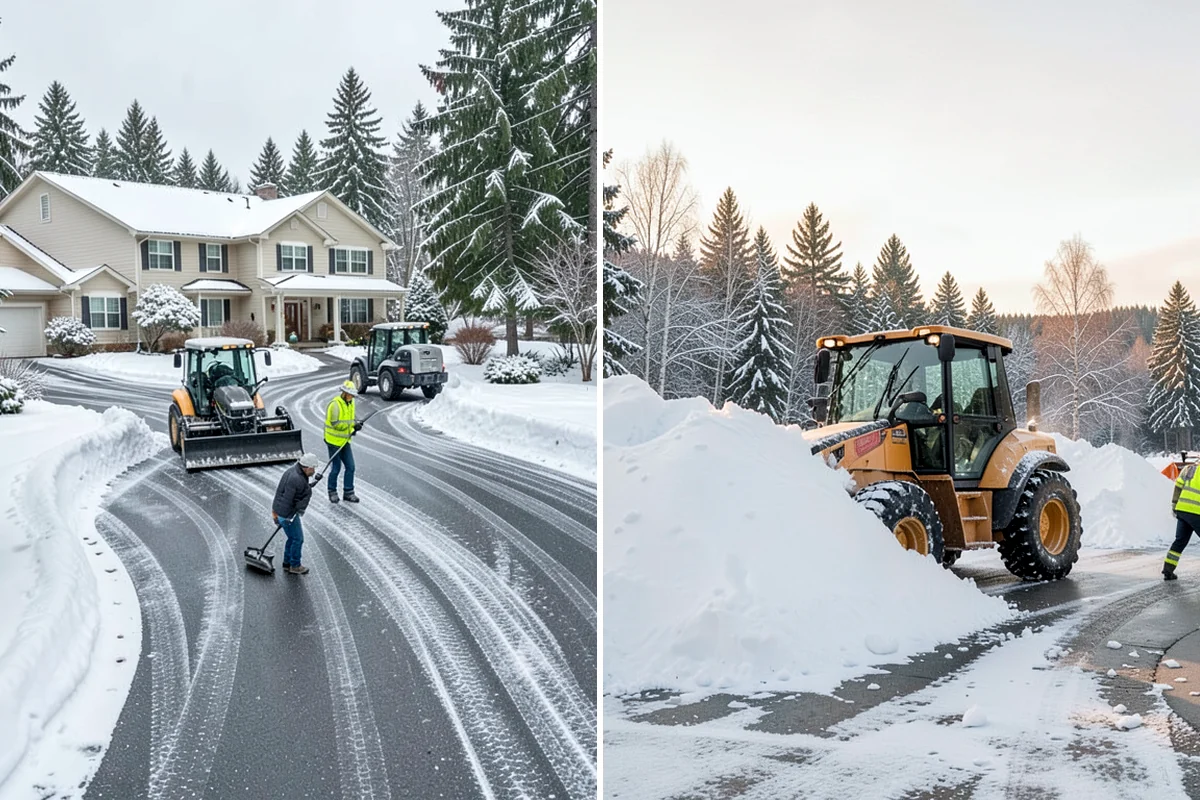 Shopping Center Snow Hauling in Federal Way, King County, WA - We assess pile locations and the parking they're blocking