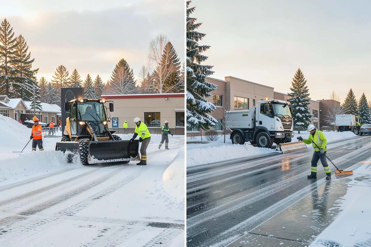 Shopping Center Snow Hauling in Gold Bar, Snohomish County, WA - We assess pile locations and the parking they're blocking