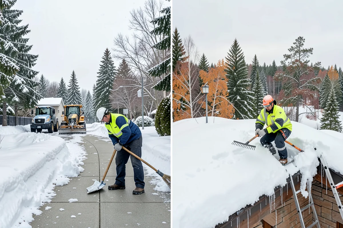 Shopping Center Snow Hauling in Hunts Point, King County, WA - We assess pile locations and the parking they're blocking