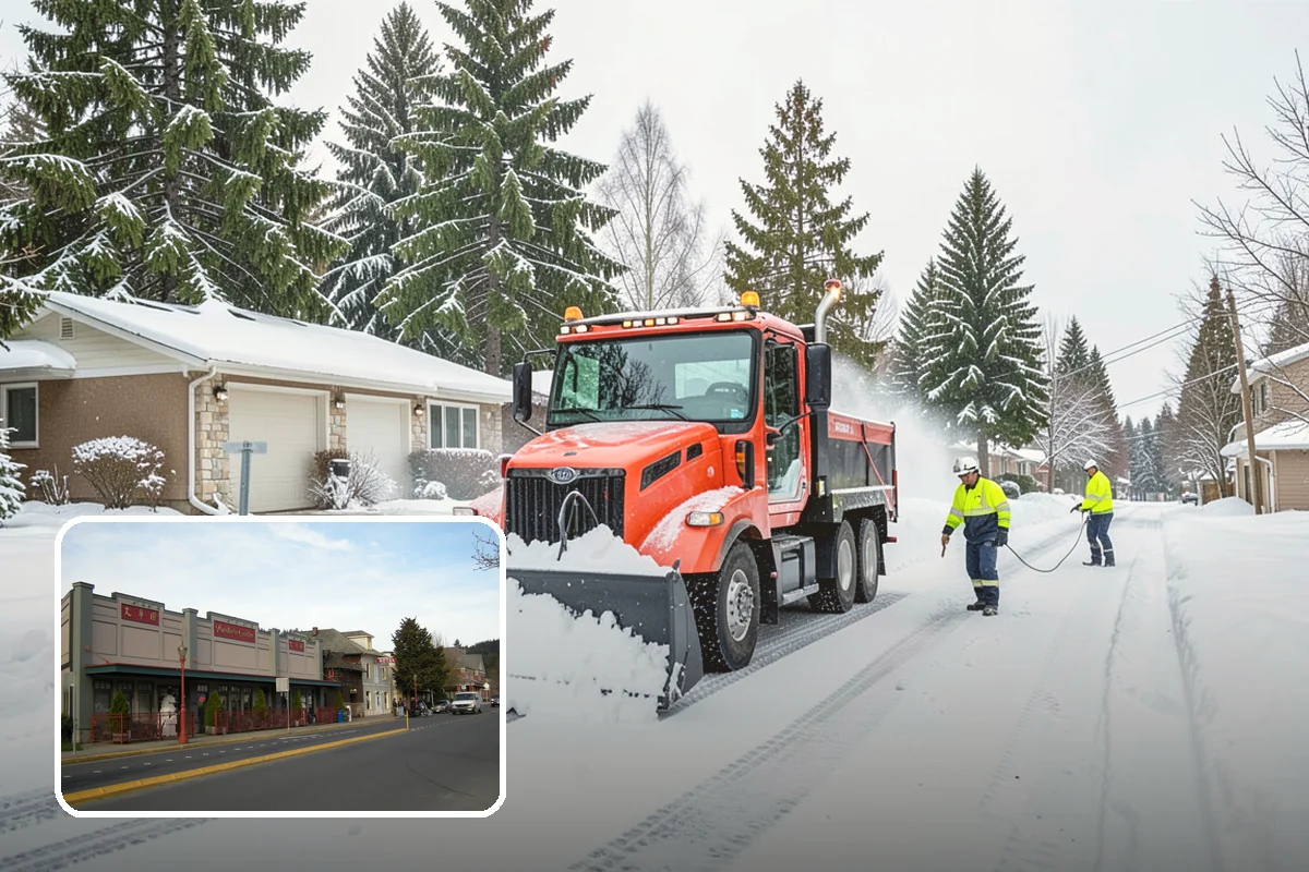 Shopping Center Snow Hauling in Issaquah, King County, WA - Reclaims parking stalls lost to pushed snow piles