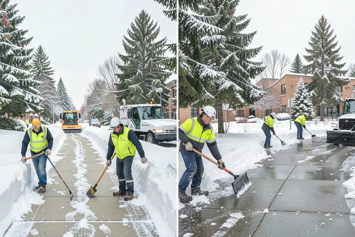 Shopping Center Snow Hauling in Issaquah, King County, WA - We assess pile locations and the parking they're blocking