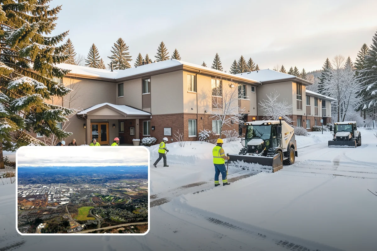 Shopping Center Snow Hauling in Kent, King County, WA - Reclaims parking stalls lost to pushed snow piles