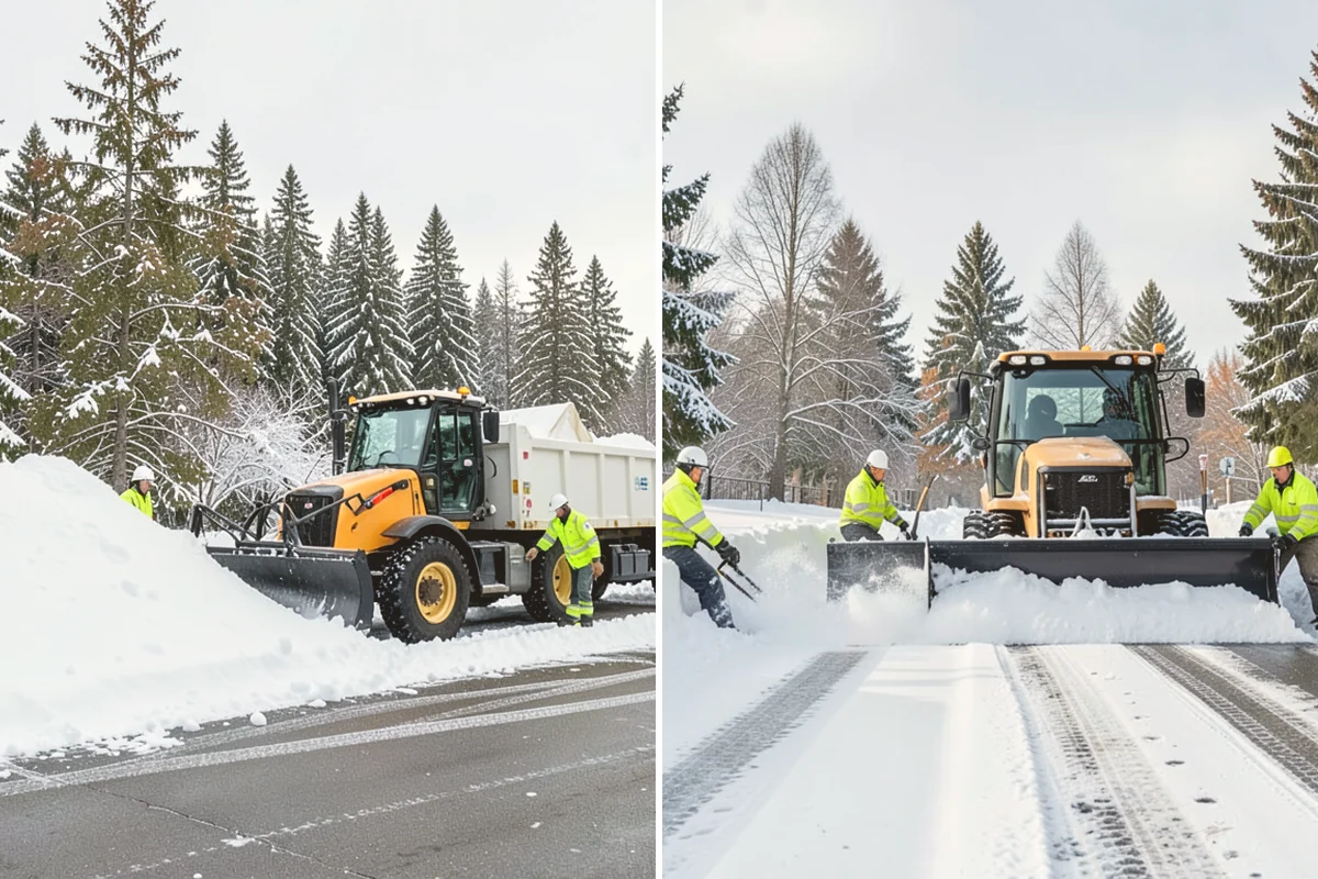 Shopping Center Snow Hauling in Kent, King County, WA - We assess pile locations and the parking they're blocking