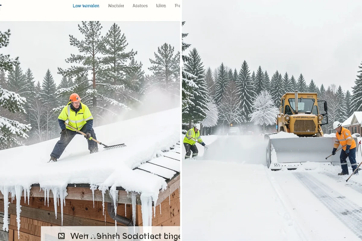Shopping Center Snow Hauling in La Conner, Skagit County, WA - We assess pile locations and the parking they're blocking