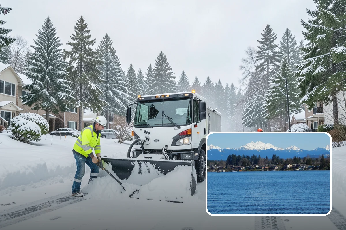 Shopping Center Snow Hauling in Lake Stevens, Snohomish County, WA - Reclaims parking stalls lost to pushed snow piles