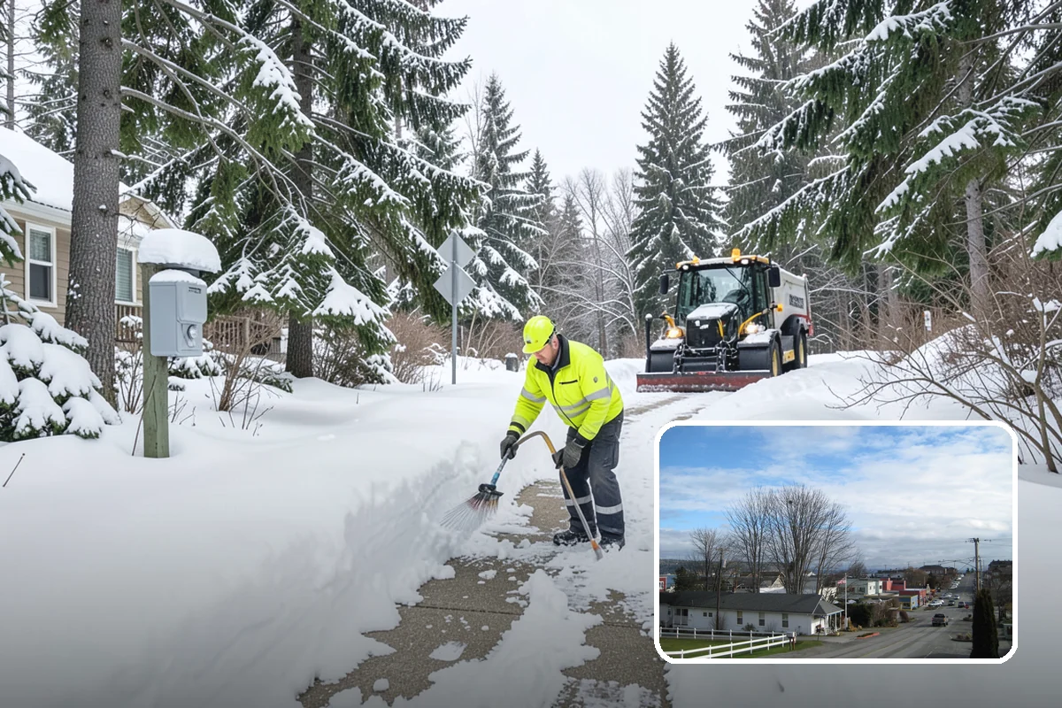 Shopping Center Snow Hauling in Langley, Island County, WA - Reclaims parking stalls lost to pushed snow piles