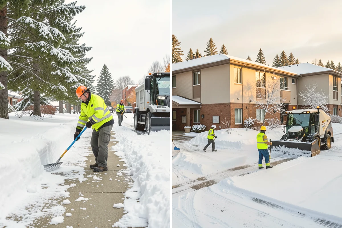 Shopping Center Snow Hauling in Langley, Island County, WA - We assess pile locations and the parking they're blocking