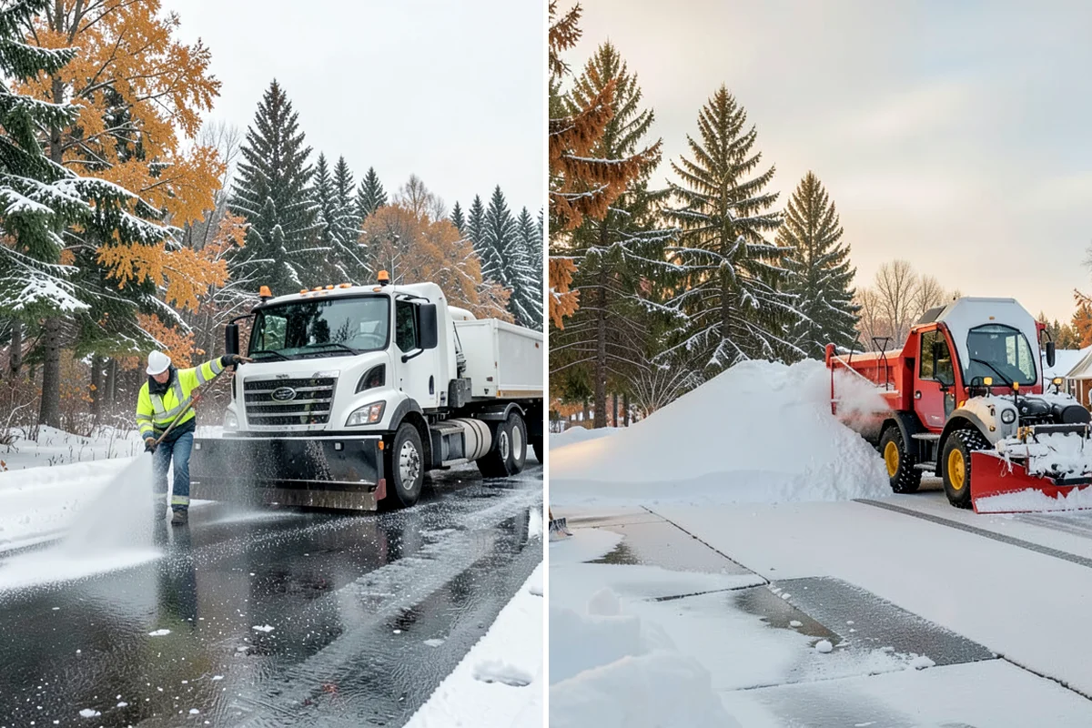 Shopping Center Snow Hauling in Lyman, Skagit County, WA - We assess pile locations and the parking they're blocking