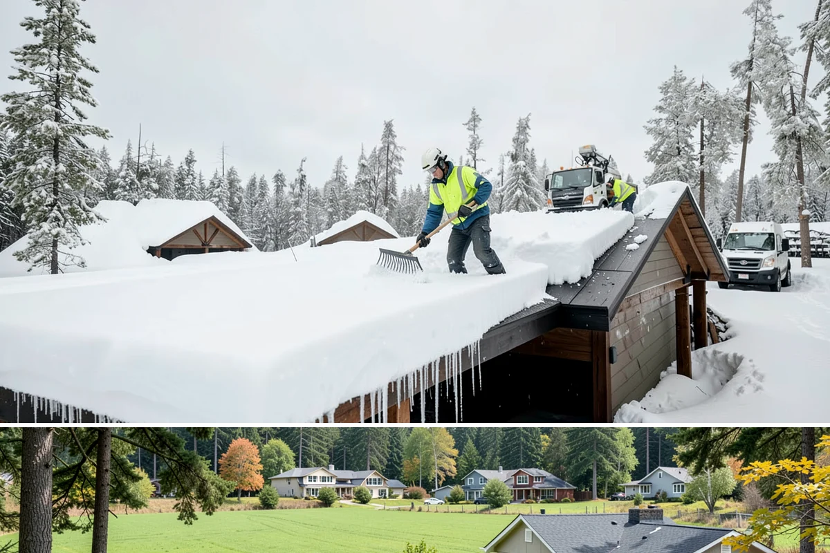 Shopping Center Snow Hauling in Lyman, Skagit County, WA - Hauling becomes necessary after successive snow events or when thaw-refreeze cycles turn piles into ice mounds that won't melt on...
