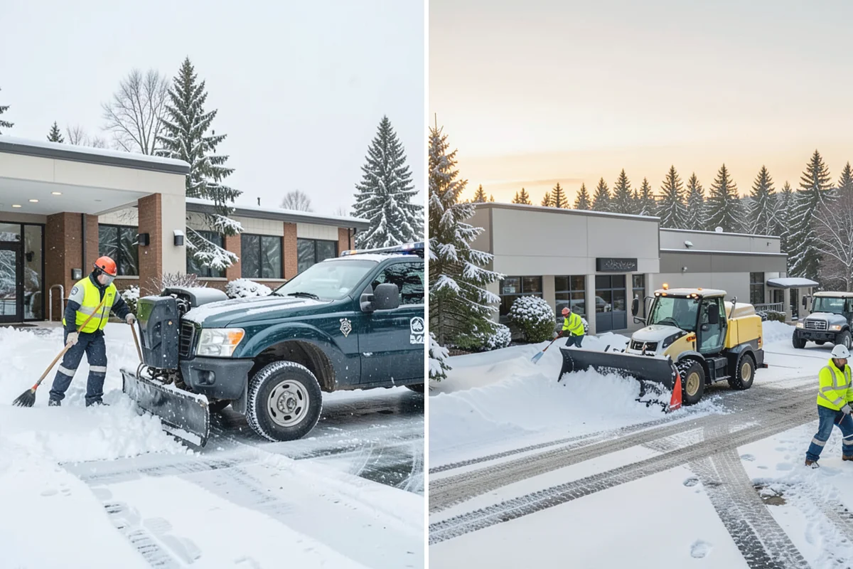 Shopping Center Snow Hauling in Marysville, Snohomish County, WA - We assess pile locations and the parking they're blocking