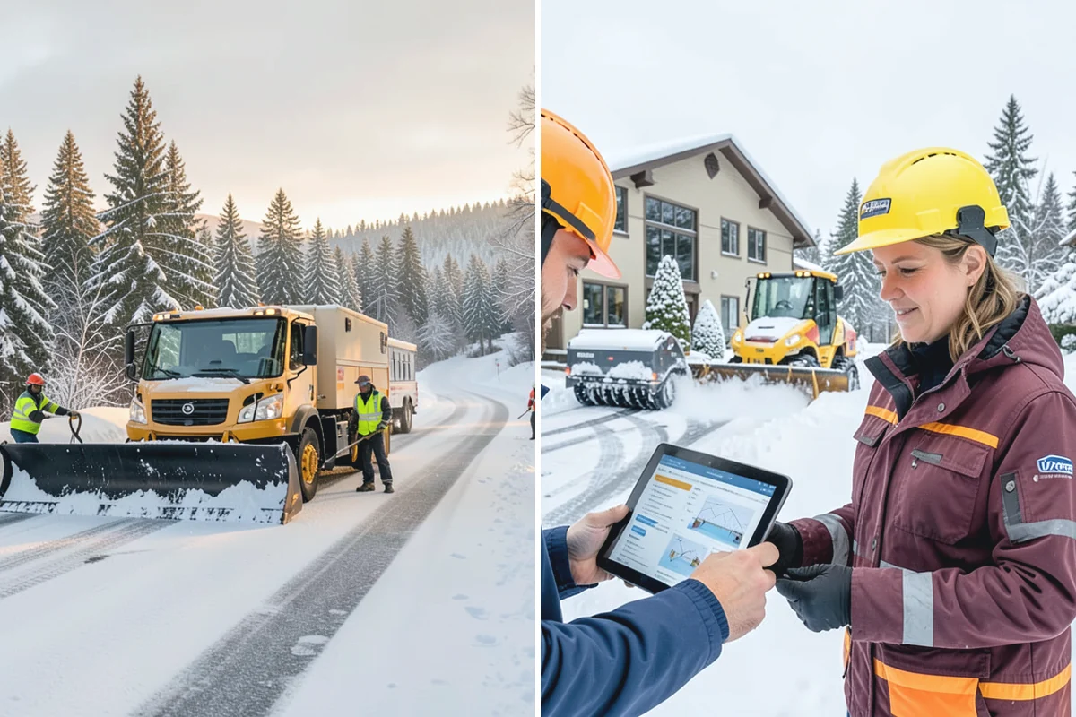 Shopping Center Snow Hauling in Medina, King County, WA - We assess pile locations and the parking they're blocking