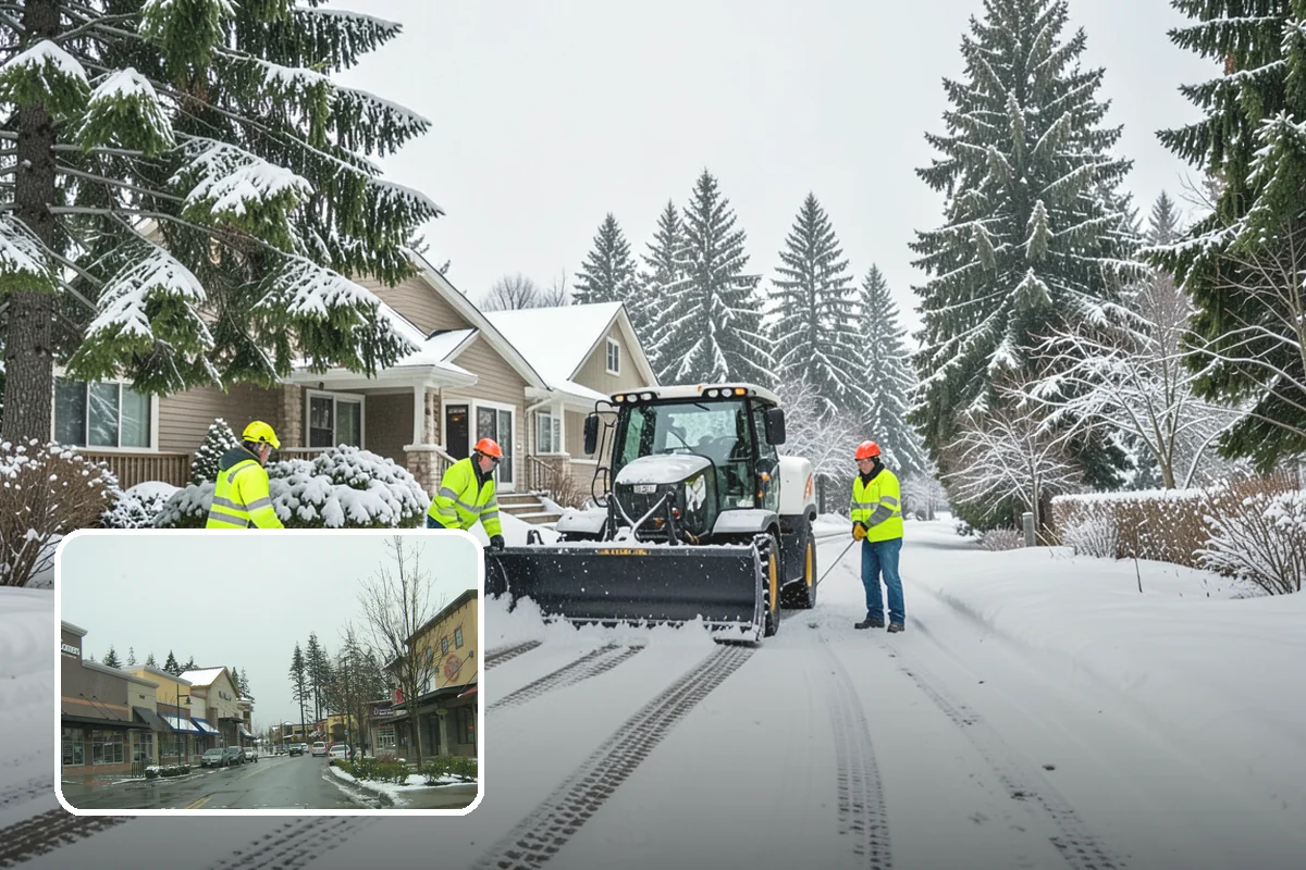 Shopping Center Snow Hauling in Mill Creek, Snohomish County, WA - Reclaims parking stalls lost to pushed snow piles